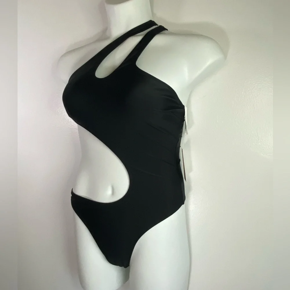Cupshe X STASSIE One Piece Swimsuit One Shoulder Cutout High Cut NWT Size S